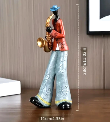 JAZZ ジャズ ドラマー 置物 フィギュア アンティーク NEW 11
