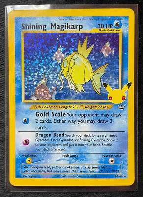 Shining Magikarp Holo 66/64 Pokemon Celebrations Classic Collection ...