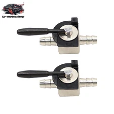 2X 1/4" Heavy Duty Gas Fuel Shut-Off Valve Steel In-line Cut-Off ATV Kart Mower