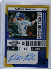 2022 PANINI CONTENDERS PATRICK MAZEIKA AUTO ROOKIE TICKET RC GOLD PRIZM #06/10