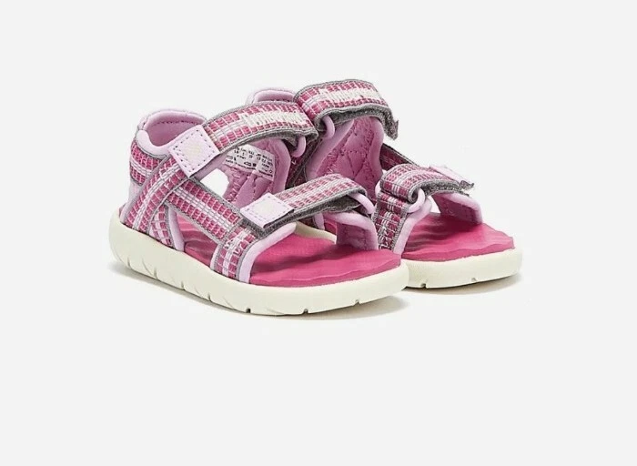 Timberland Bambini Piccoli Cinturino Sandali UK 11 Perkins Fila Tessitura Rosa