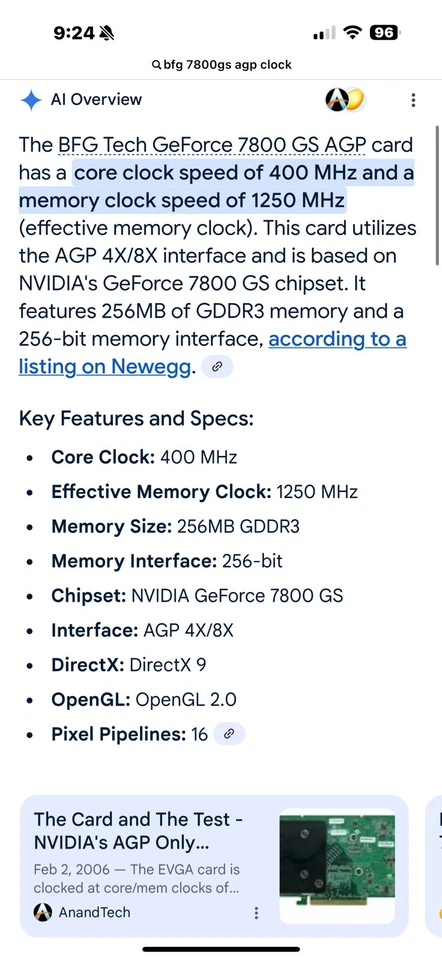 BFG NVIDIA GeForce 7800GS SUPERCLOCK SEGA LINDBERGH 256MB GDDR3 AGP VIDEO CARD - Image 4 of 4