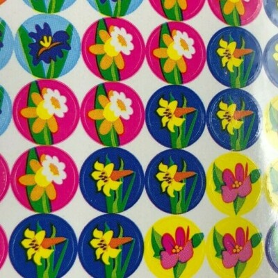 TREND ENTERPRISES Superspots Aufkleber Frühlingsblumen – 800 Sticker, Ca. 11 Mm, Säurefrei & Ungiftig