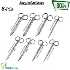 10-PCs Strumenti Chirurgici Dentistico di Funzionamento Forbici Set New