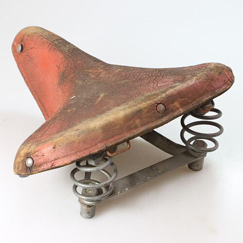 antique Brown Leather Cycle Bike Bicycle Sprung Suspension Comfort Saddle Seat - Bild 2 von 8