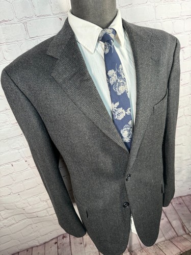 CROFT & BARROW Mens Brown PURE WOOL Classic Fit Sport Coat Blazer Jacket 42R - Picture 3 of 9