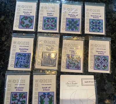 Quilts Pattern Iris On Parade Full Set Uncut Blocks Borders Choose & Message