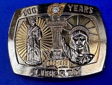 Statue of Liberty 100th Years Commemorative Belt Buckle Sterling Treasury 0I4158