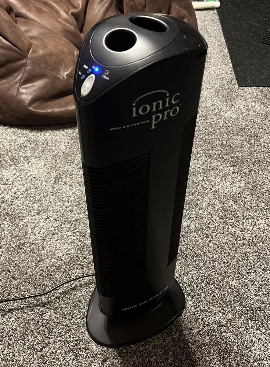 Ionic Pro CA 500 Ionizer Air Purifier SILENT Tower Air Cleaner 3 Speed 500 sq Ft