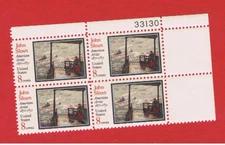 #1433  MNH OG  Plate block of 4 Sloan  Free S/H