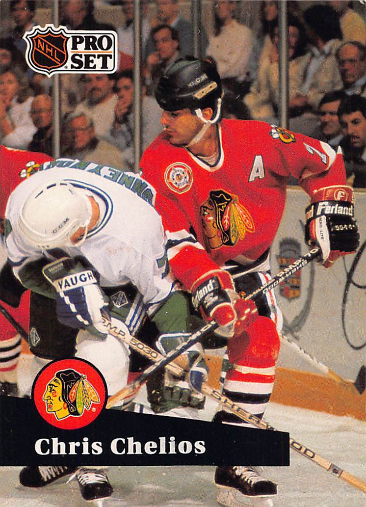 1991-92 Pro Set French #48 Chris Chelios