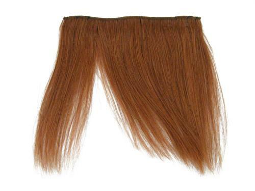 Clip In On 100% Human Hair Straight Fringe Bangs 8"" 20cm #30 Auburn Brown