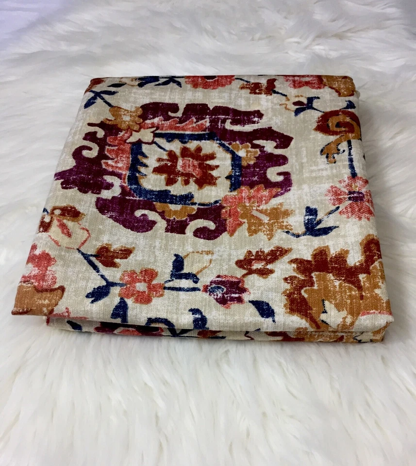 Threshold Jacobean Cotton Blend Textiles Tablecloth 70" x 52" - Image 3 of 4