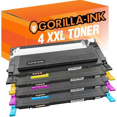 4 Toner für Samsung CLT-4072S CLX-3185 FN CLX-3185 FW CLX-3185 N CLX-3185 W XXL