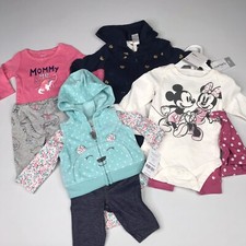 Carter's  Disney Baby Girl NEWBORN Bodysuit, Pants, Hoodie, Hat Outfits Lot