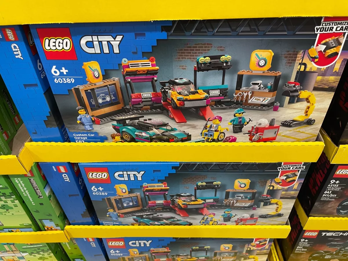 LEGO City 60389 Custom Car Garage Toy Building Set w 2