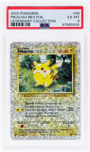 2002 Pokemon Legendary Collection Pikachu Reverse Holo #86 PSA 6