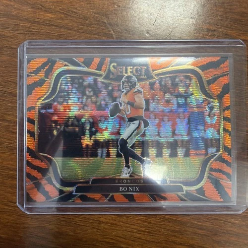 2025 Panini Select - Club Level Bo Nix #411 Tiger Prizm