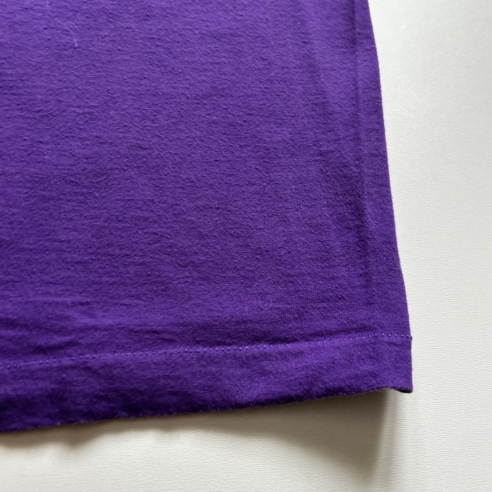 Vintage 90s Faded Purple Blank Basic Pocket T Shirt Mens Medium Made In USA Rare image 5
