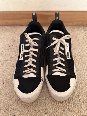 PUMA X UEG Court Play Black White Textile Lace Up Men s Sneakers