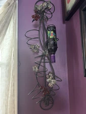 2 Black steel Bottle Wine Racks holds up 6 each 