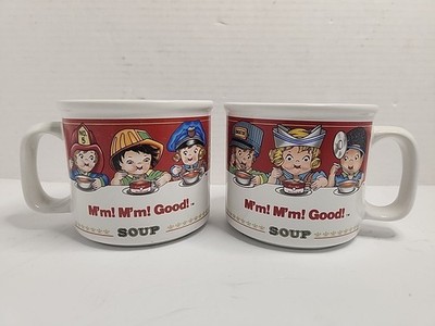 Set Of 2 VTG Campbell's Soup Mugs- Dressed In Various Professions By Westwood