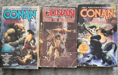 3 Conan Books By Robert Jordan All 1985 Publishings