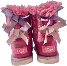 UGG Kids Pink Bailey Bow Boots purple/violet size 13 Toddler ADORABLE GIRLS