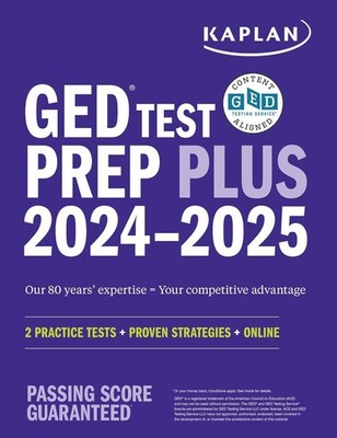 GED Test Prep Plus 2024-2025: Includes a Diagnostic Pretest, 2 Ful... Paperback