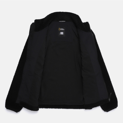 National Geographic Kotoni Stand Neck Fleece Jacket BLACK Asian