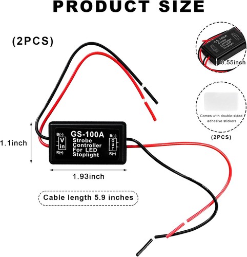 2 PCS Flash Strobe Controller, 12-24V Car LED Flasher Module for B Color: 2pcs - Picture 2 of 6