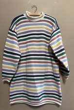 Vintage Peggy's Made In USA Roll Neck Knitted Sweater Tunic One Size Fits All