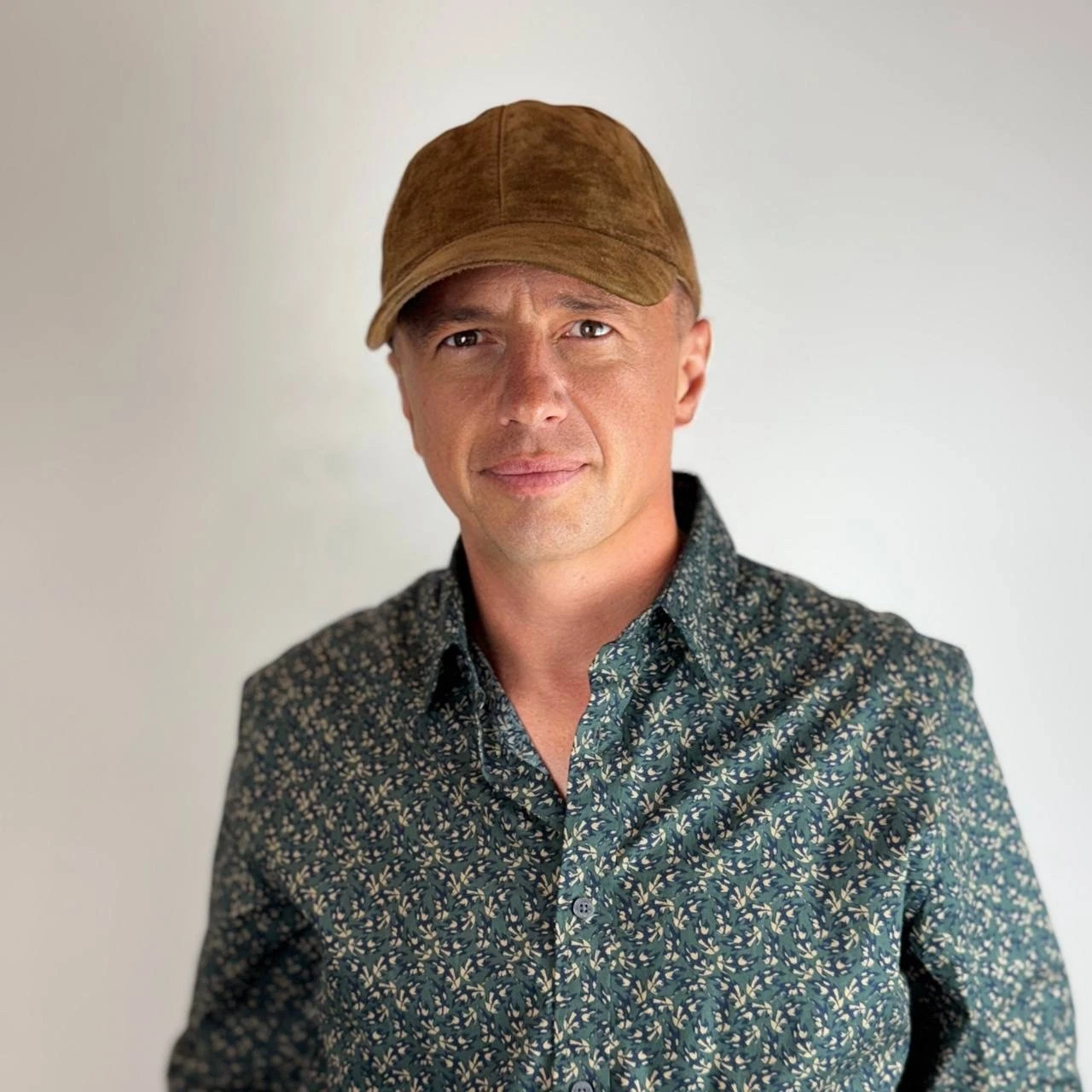 Genuine Sheepskin Suede Leather Baseball Cap – Leather Hat for Men Brown