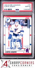 1990 SCORE CANADIAN #151 CURTIS JOSEPH RC BLUES PSA 10