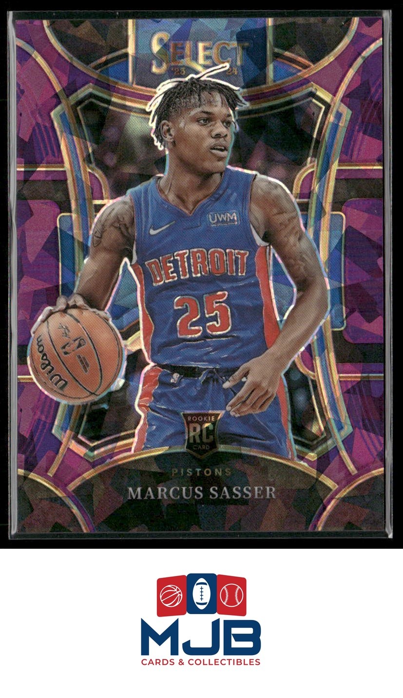 2023-24 Panini Select Marcus Sasser Purple Cracked Ice Prizms #81/99 Rookie #303