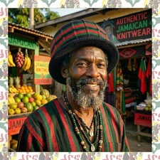Rasta Style Knit Hat   Jamaica Inspired Dreadlock Beanie Rockers hat Reggae
