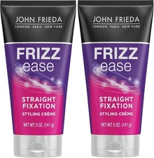 2 Pack John Frieda Frizz-Ease Straight Fixation Styling Creme 5 Oz.