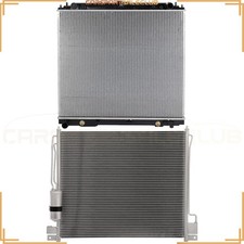 Aluminum Radiator & AC Condenser Cooling Kit For 2005-17 Nissan Frontier 4.0L V6