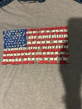 Murina Medium Pledge Of Allegiance US FLAG patriotic Men’s T Shirt