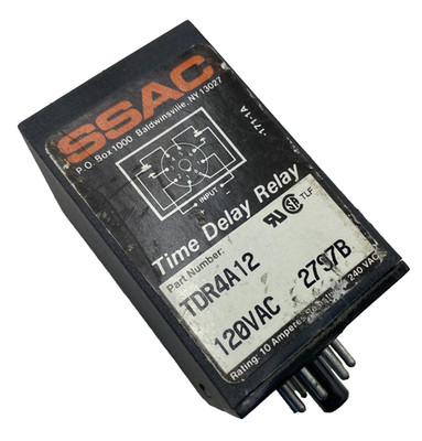 SSAC TDR4A12 TIME DELAY RELAY 120VAC 2997B RELAY MADE IN USA   