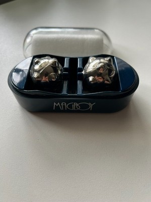 Nikken Magboy Magnettherapie Magnetroller blau / silber Magnetkugeln