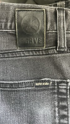 Agave Denim Waterman Relaxed Straight Jeans Size 36 Triple Black Flex USA Made