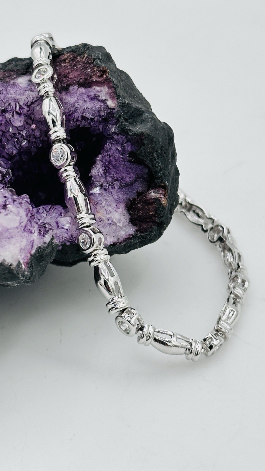 Romantic Crystal Bracelet Stack Set – Silver, Blu… - image 12