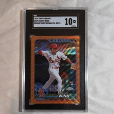 Masyn Winn Orange Wave Refractor 20/25 2024 Topps Chrome#189 SGC 10 MINT Rookie