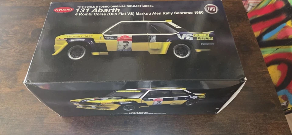 Fiat 131 abarth 4 Rombi corse Markuu Alen sanremo 1980 - Kyosho 1/18 08372E - Immagine 2 di 4