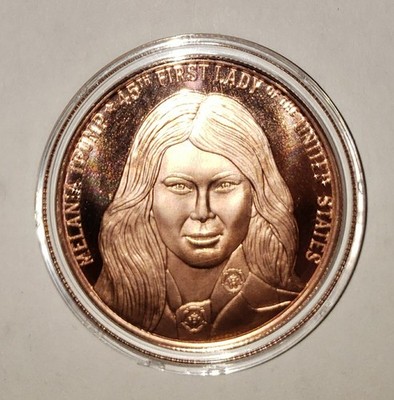 Trump 1 oz Copper Round Coin FIRST LADY MELANIA 2020 Trump In CAPSULE ...