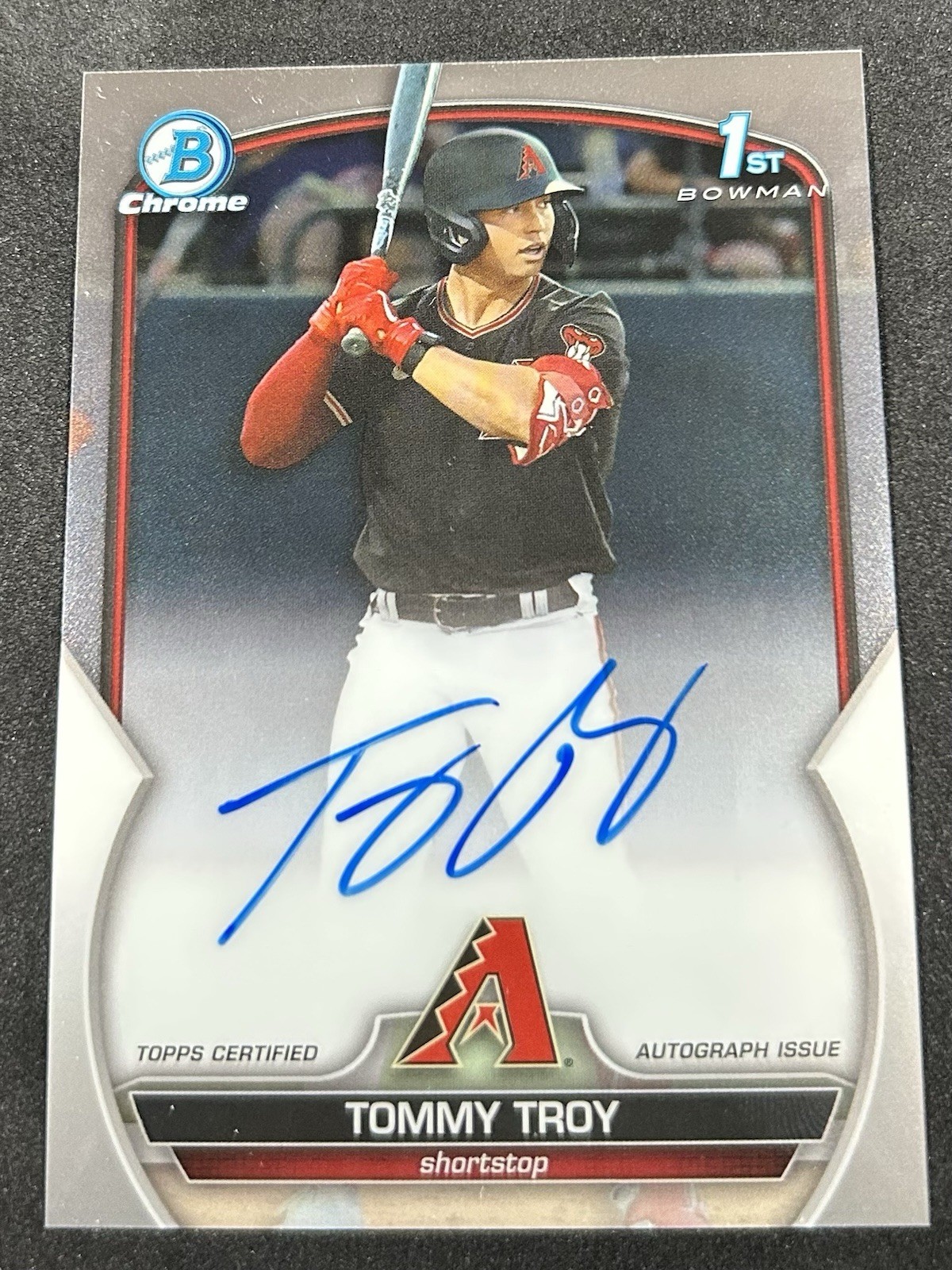 2023 Bowman Draft Tommy Troy Chrome Auto 1st Prospect #CDA-TT Diamondbacks