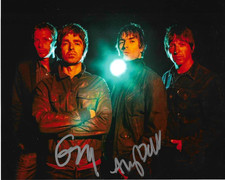 * GEM ARCHER & ANDY BELL * signed 8x10 photo * OASIS * COA *