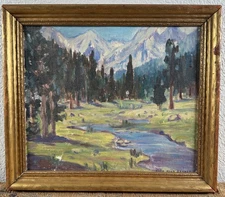 Sara Kolb Danner Oil Painting CA Mountain Landscape Alpine Lake Forest Plein Air