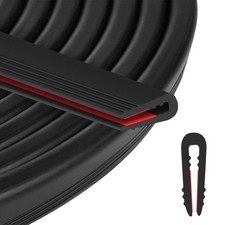 ToLanbbt Rubber Edge Trim U Channel - 1/16" Self Adhesive x 10'L, Black